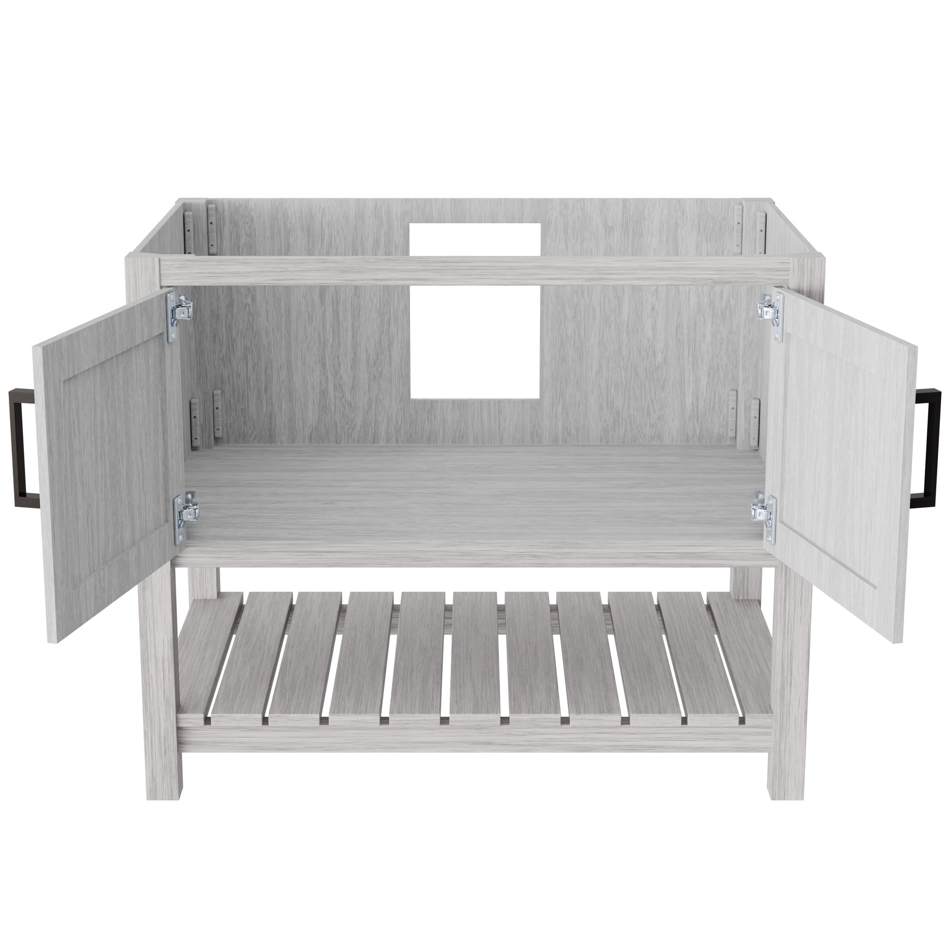 36-inch Storm Grey bath vanity from Novatto with modern design, featuring a sleek surface and contemporary style.