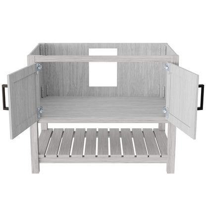 36-inch Storm Grey bath vanity from Novatto with modern design, featuring a sleek surface and contemporary style.