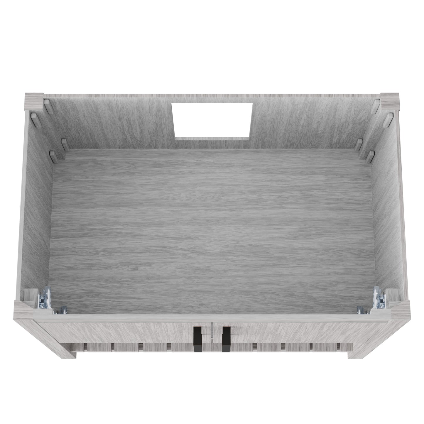36-inch Storm Grey bath vanity by Novatto with elegant design, featuring a smooth surface and modern style.