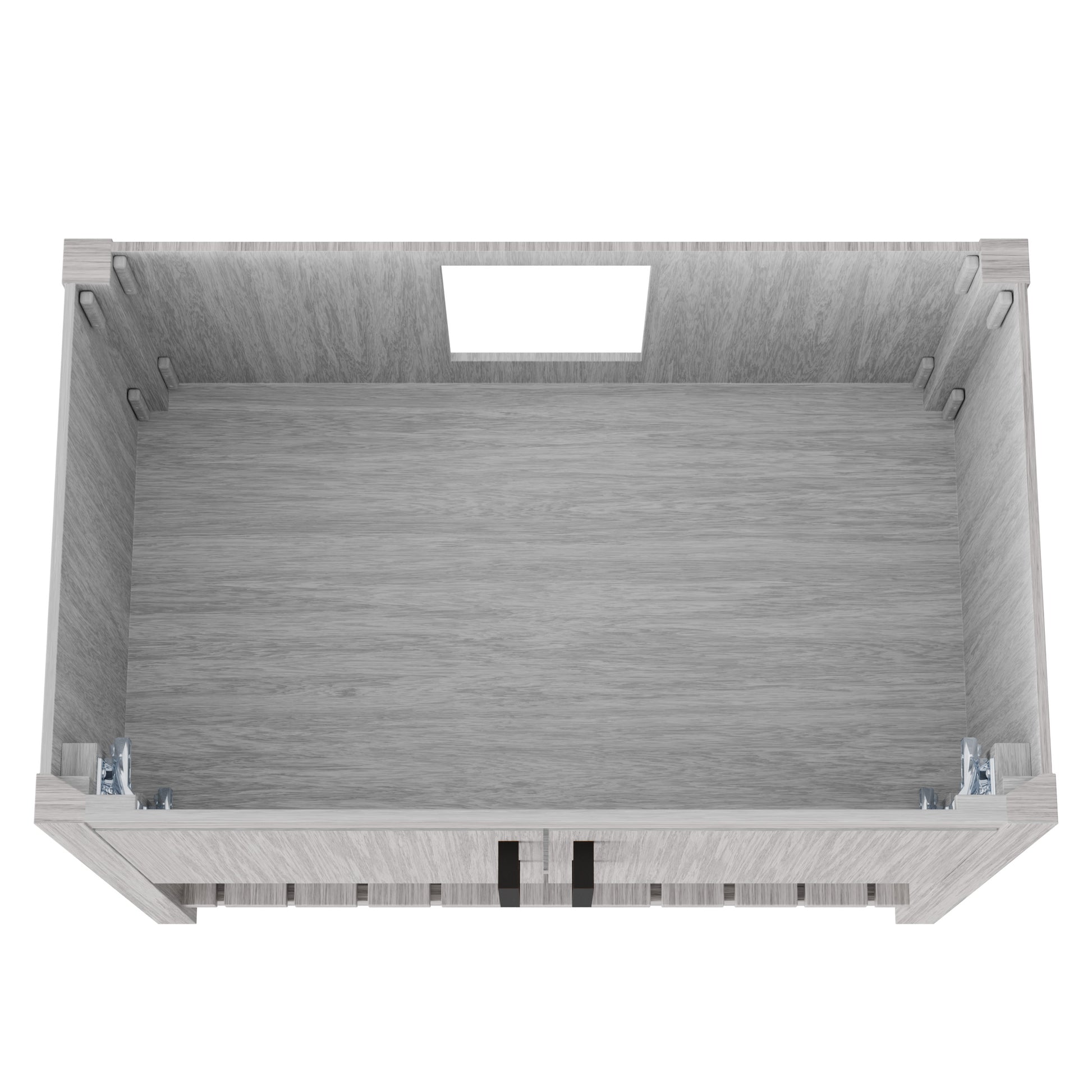 36-inch Storm Grey bath vanity by Novatto with elegant design, featuring a smooth surface and modern style.