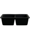 Double Bowl Undermount Granite Composite Sink in Absolute Black - NKGC-5050UND-AB