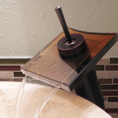 Squared Modern Waterfall Single Hole Vessel Bathroom Faucet, GF-011 Series