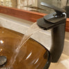 Slipper Clear Brown Glass Vessel Bath Sink Combo NSFC-324T057ORB