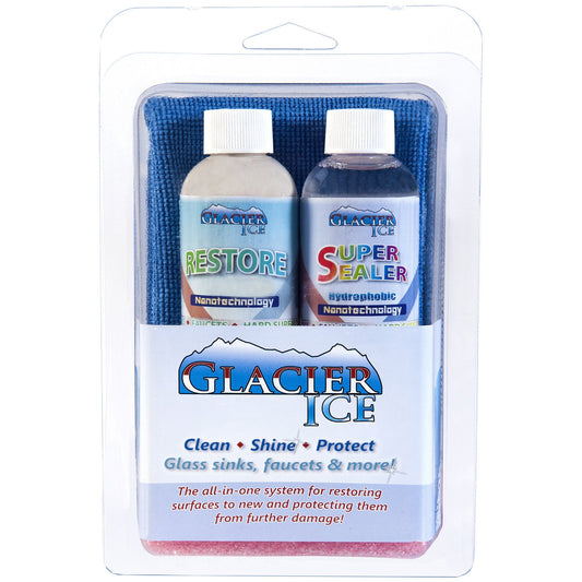 Glacier Ice Faucet & Sink Restorer and Cleaning Kit with Sealer, NOV-GI/RSS