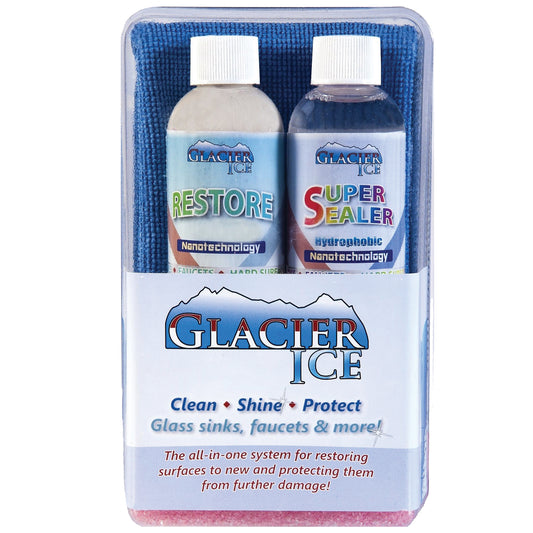 Glacier Ice Faucet & Sink Restorer and Cleaning Kit with Sealer, NOV-GI/RSS