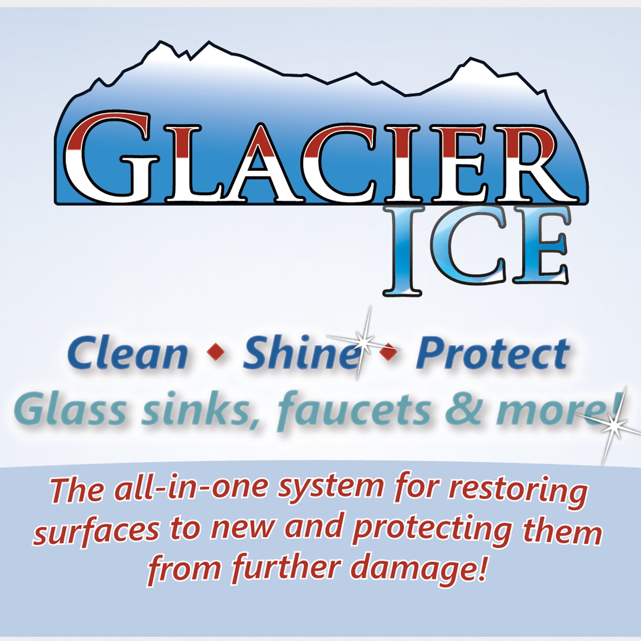 Glacier Ice Faucet & Sink Restorer and Cleaning Kit with Sealer