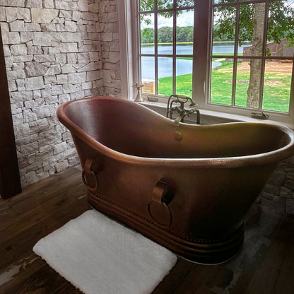 Adamo Freestanding Hammered Copper Bath Tub NBT-ADA series