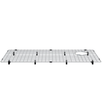 Side view of Novatto contemporary zero radius stainless steel single bowl kitchen sink with sleek design and smooth edges.