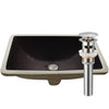 Rectangular Undermount Black Porcelain Sink with Overflow, NP-U193902FB