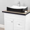 Black and White Porcelain Vessel Sink Combo, NSFC-01134BW368SBN