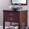 Silver Foiled Oval Tempered Glass Vessel Bath Sink TIG-7032-8031