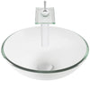 Round Clear Glass Vessel Bathroom Sink Combo Series NSFC-8048011