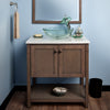 Round Clear Glass Vessel Bathroom Sink Combo Series NSFC-8048011