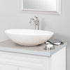 Contemporary White Porcelain Vessel Sink with Overflow, TP-V07W