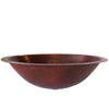 Oval Copper Undermount Bath Sink in Antique TCU-002AN