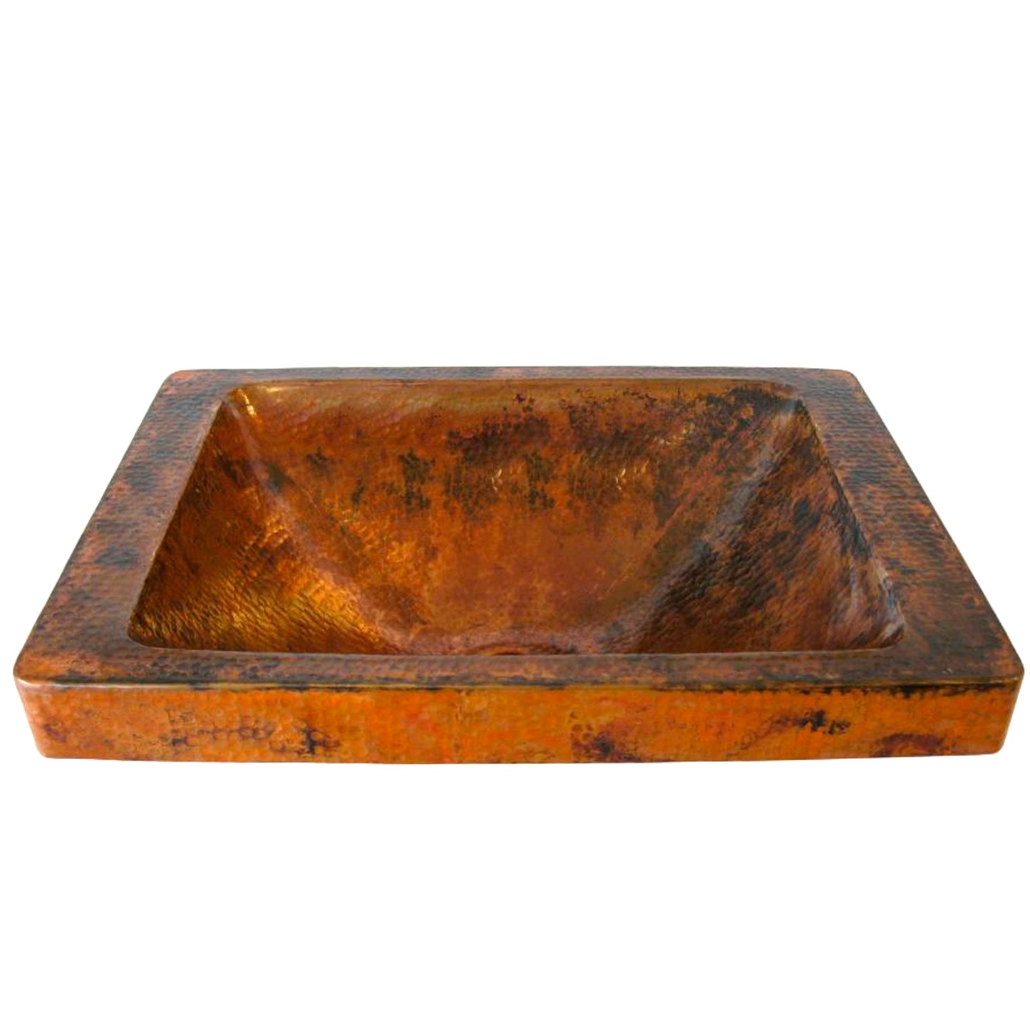 Rectangular Copper Drop-In Bath Sink in Natural TCU-013NA