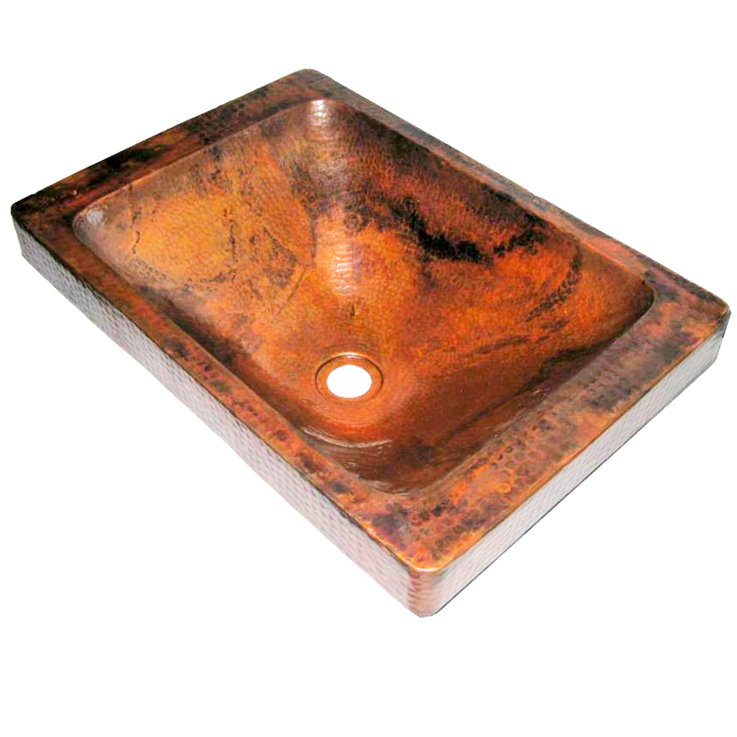 Rectangular Copper Drop-In Bath Sink in Natural TCU-013NA