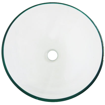 Clear Round Tempered Glass Vessel Bathroom Sink TIG-8048
