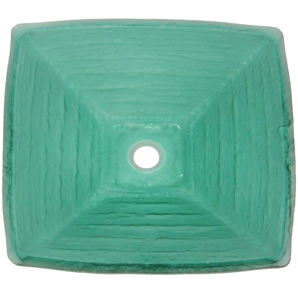 Sauna Green Square Tempered Glass Vessel Bathroom Sink TIS-286G