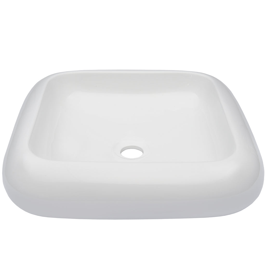 Contemporary White Porcelain Vessel Bathroom Sink TP-V02W