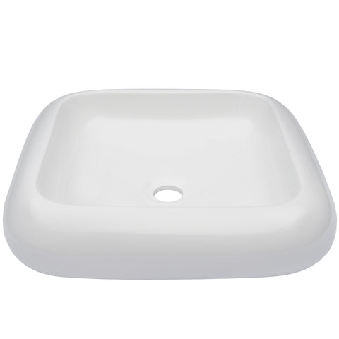 Contemporary White Porcelain Vessel Bathroom Sink TP-V02W