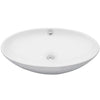 Contemporary White Porcelain Vessel Sink with Overflow, TP-V07W