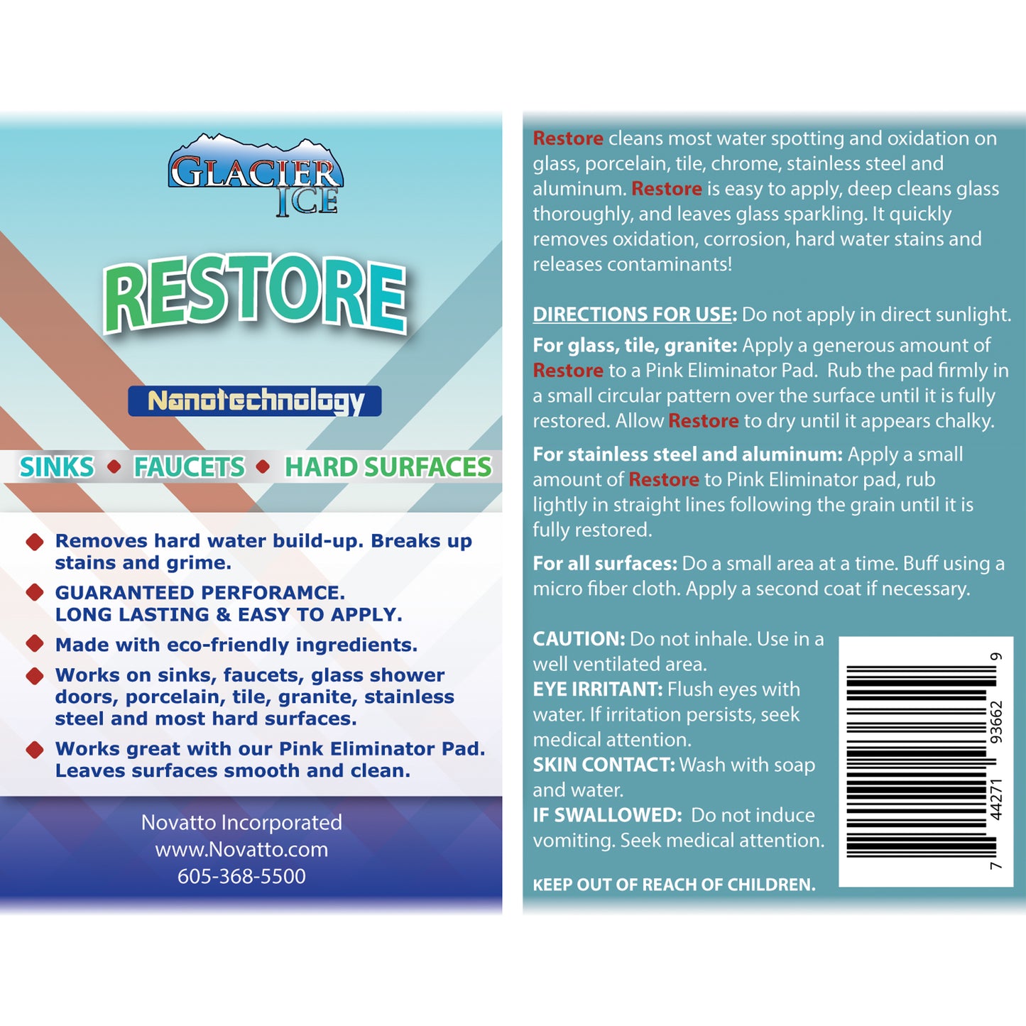 Glacier Ice Faucet & Sink Restorer and Cleaning Kit with Sealer, NOV-GI/RSS