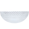 Cristallo Diamond Clear Crystal Glass Vessel Round Bathroom Sink NCG-2408