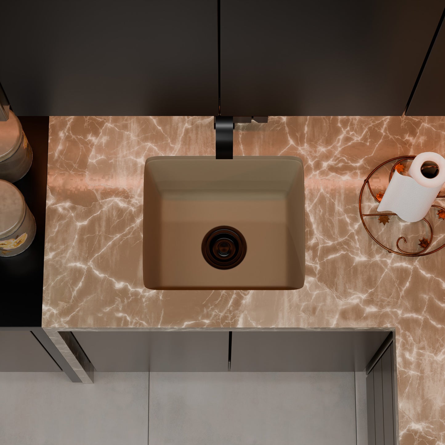 BAJA 18" x 16" Granite Composite Bar Sink in Sand - NKGC-SBBAR-SA