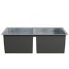 Contemporary Zero Radius Double Bowl Stainless Steel Kitchen Sink - NKSS-DBART02