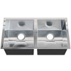 Contemporary Zero Radius Double Bowl Stainless Steel Kitchen Sink - NKSS-DBART02