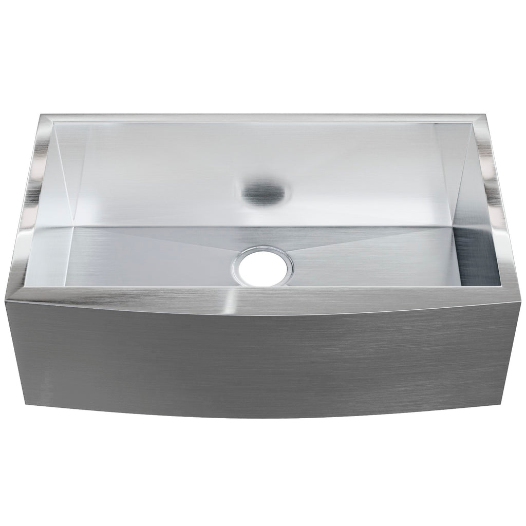 Zero Radius Stainless Steel Single Bowl Farmhouse Kitchen Sink  - NKSS-SBFARM