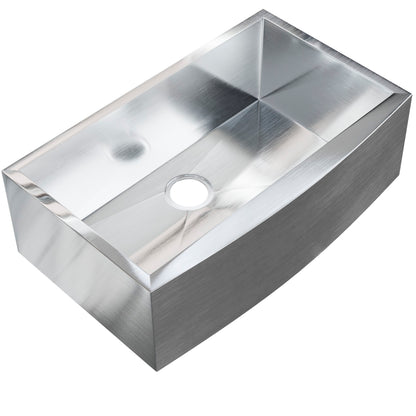 Zero Radius Stainless Steel Single Bowl Farmhouse Kitchen Sink  - NKSS-SBFARM