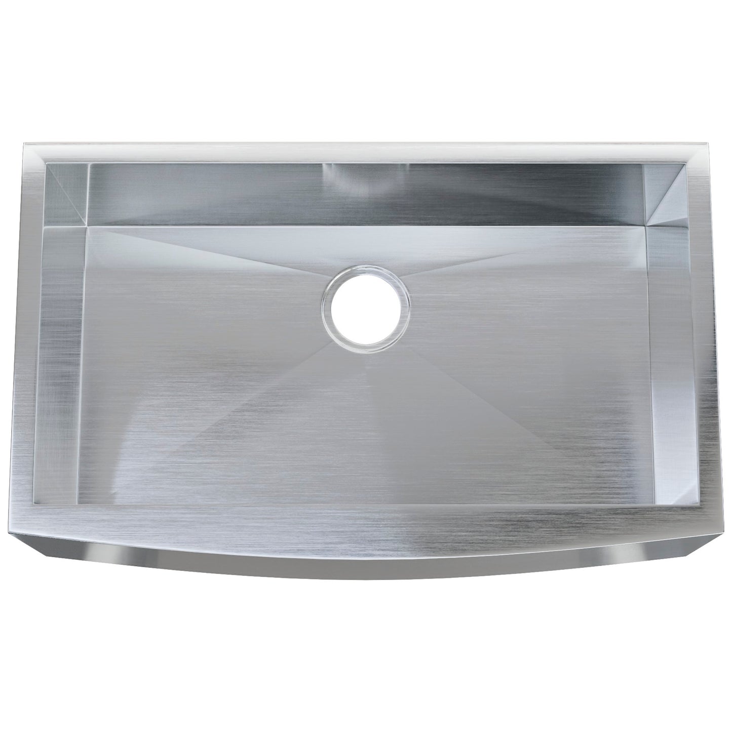 Zero Radius Stainless Steel Single Bowl Farmhouse Kitchen Sink  - NKSS-SBFARM