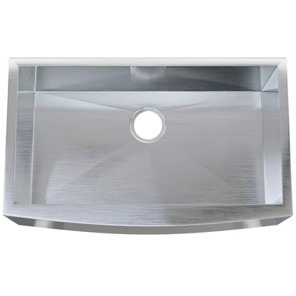 Zero Radius Stainless Steel Single Bowl Farmhouse Kitchen Sink  - NKSS-SBFARM