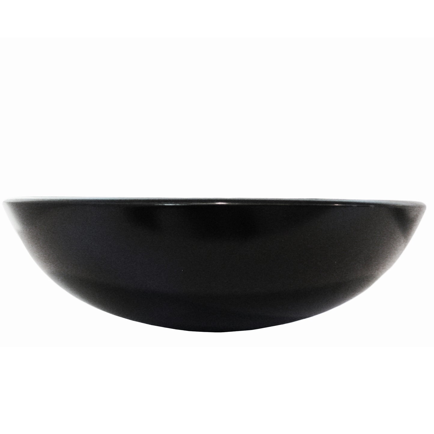 Hand Painted Black and Silver Glass Vessel Sink NOHP-G012