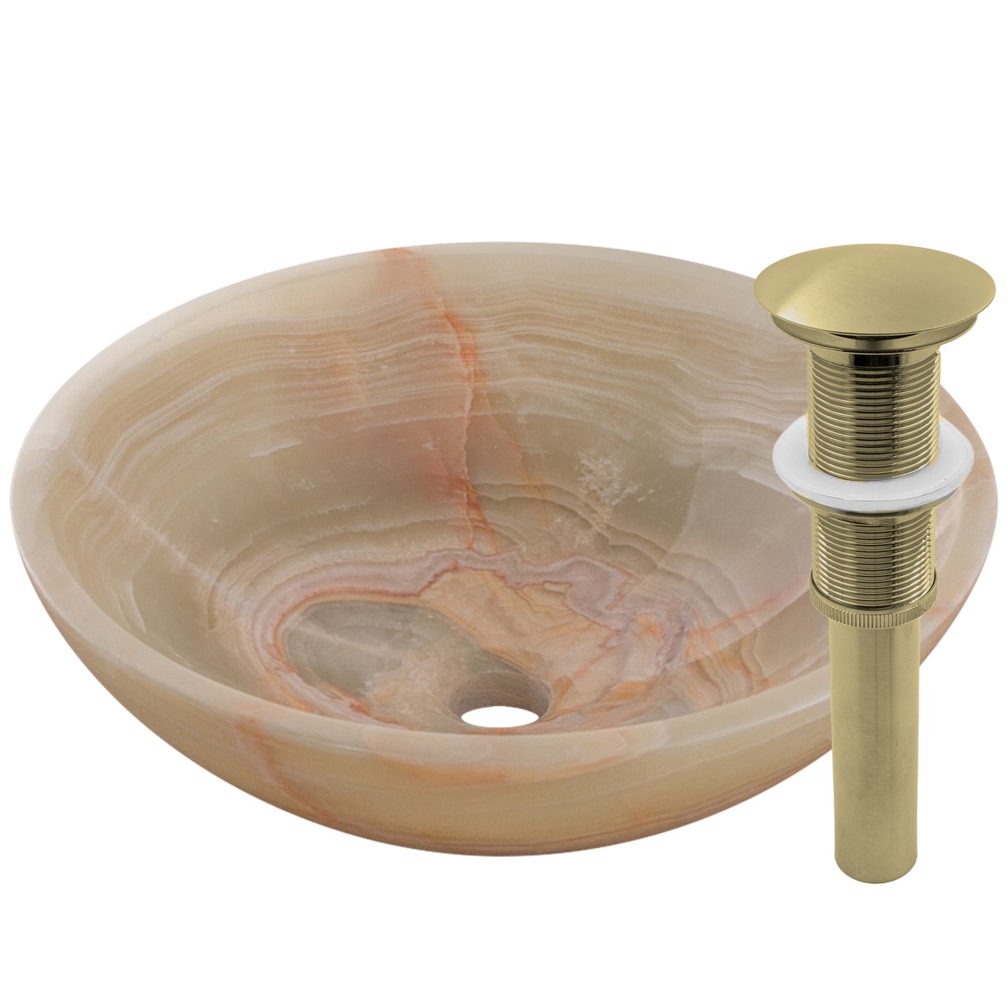 Natural Green Onyx Stone Vessel Bathroom Sink NOSV-GO