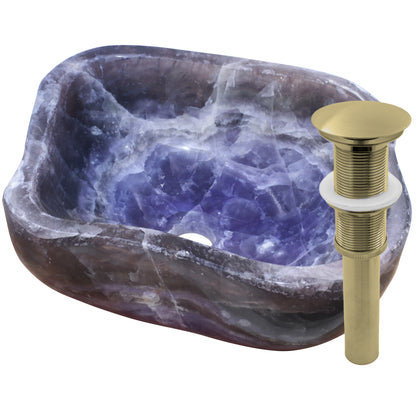 Natural Purple Onyx Irregular Stone Vessel Bath Sink NOSV-PO