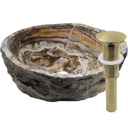 Natural Travertine Onyx Stone Vessel Bath Sink NOSV-TO