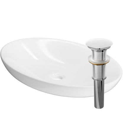 Contemporary White Porcelain Vessel Sink, NP-256300