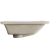 Extra Wide Rectangular Undermount White Porcelain Sink with Overflow, NP-U213907