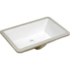 Extra Wide Rectangular Undermount White Porcelain Sink with Overflow, NP-U213907