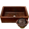 Open Farmhouse Copper Kitchen Sink, TCK-001AN