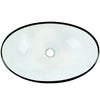 Clear Oval Tempered Slipper Glass Vessel Bath Sink TIS-324C