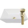 Contemporary Square White Porcelain Vessel Bathroom Sink TP-V10W