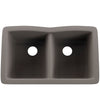 Double Bowl Undermount Granite Composite Sink in Ash - NKGC-5050UND-AS