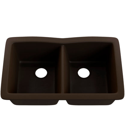 Double Bowl Undermount Granite Composite Sink in Expresso - NKGC-5050UND-EX