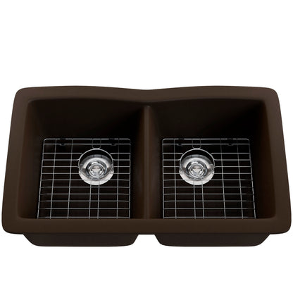 Double Bowl Undermount Granite Composite Sink in Expresso - NKGC-5050UND-EX