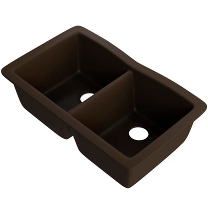 Double Bowl Undermount Granite Composite Sink in Expresso - NKGC-5050UND-EX