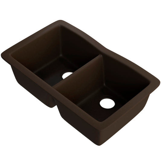 Double Bowl Undermount Granite Composite Sink in Expresso - NKGC-5050UND-EX